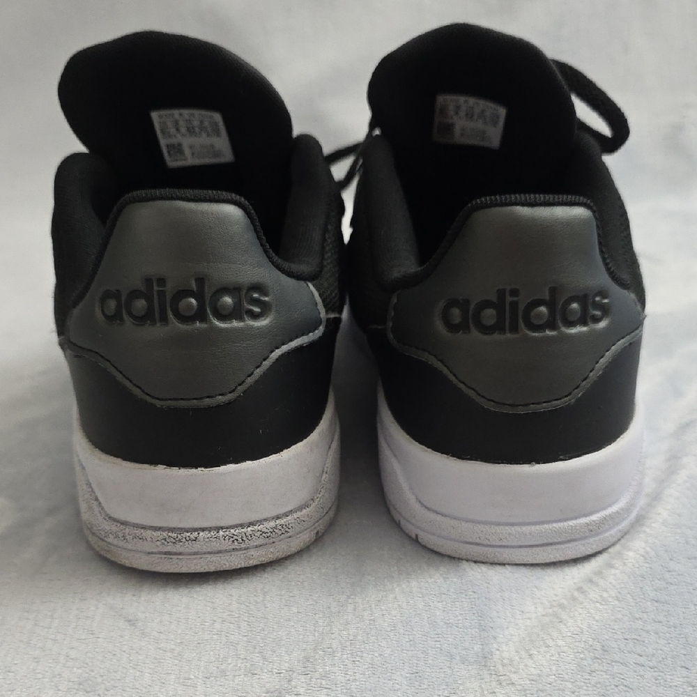 Adidas Black White Sneakers Womens Size 9.5 Athletic Casual Lace Up Shoes - Picture 7 of 7